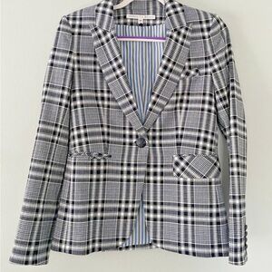 Veronica Beard Black and White Checkered Blazer